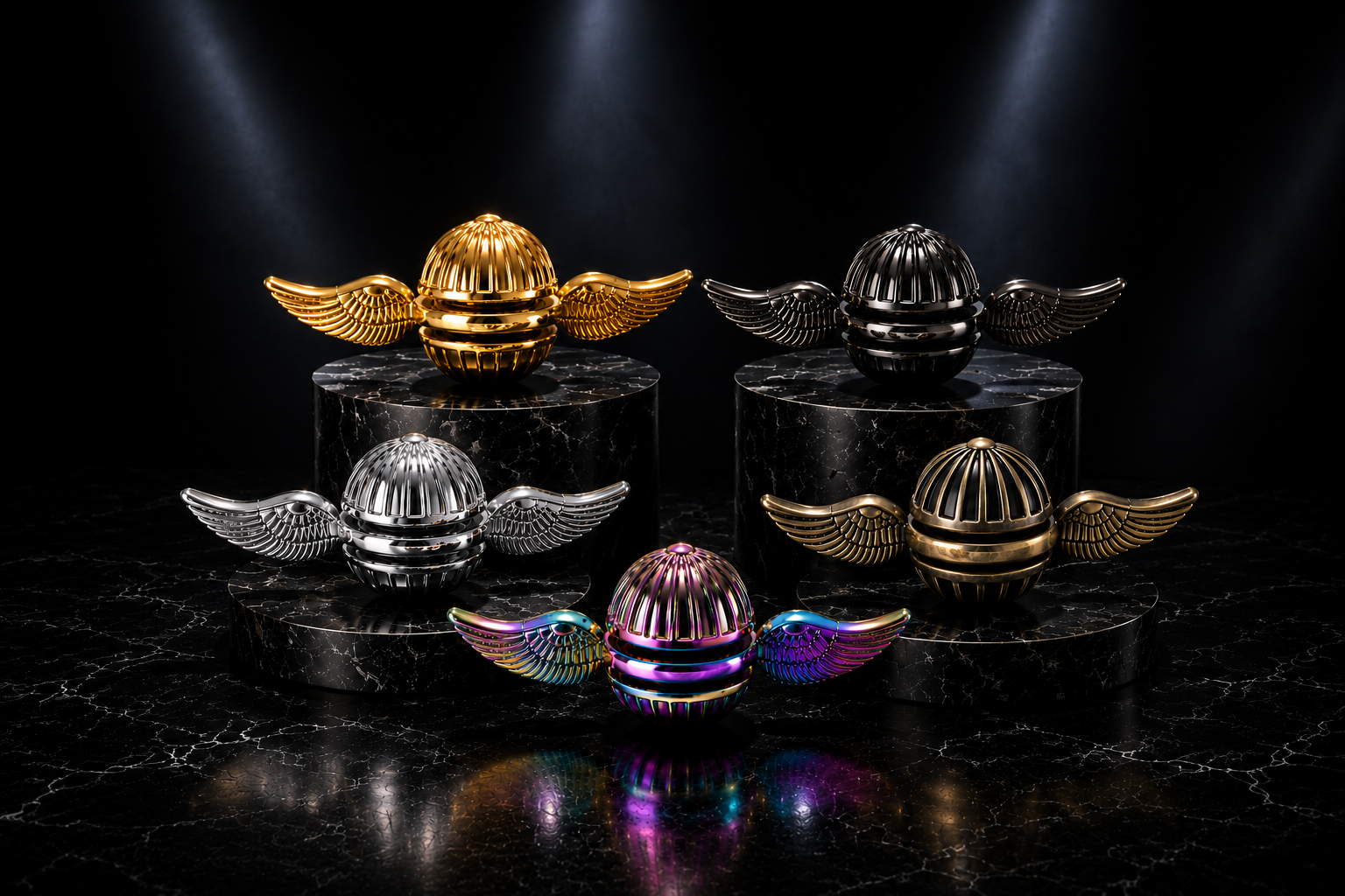 Winged Metal Fidget Spinner