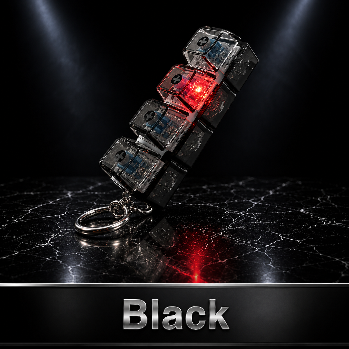 LED Click Fidget Keychain