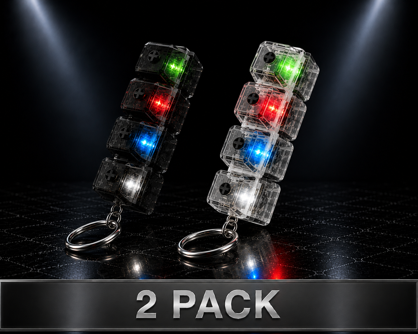 LED Click Fidget Keychain